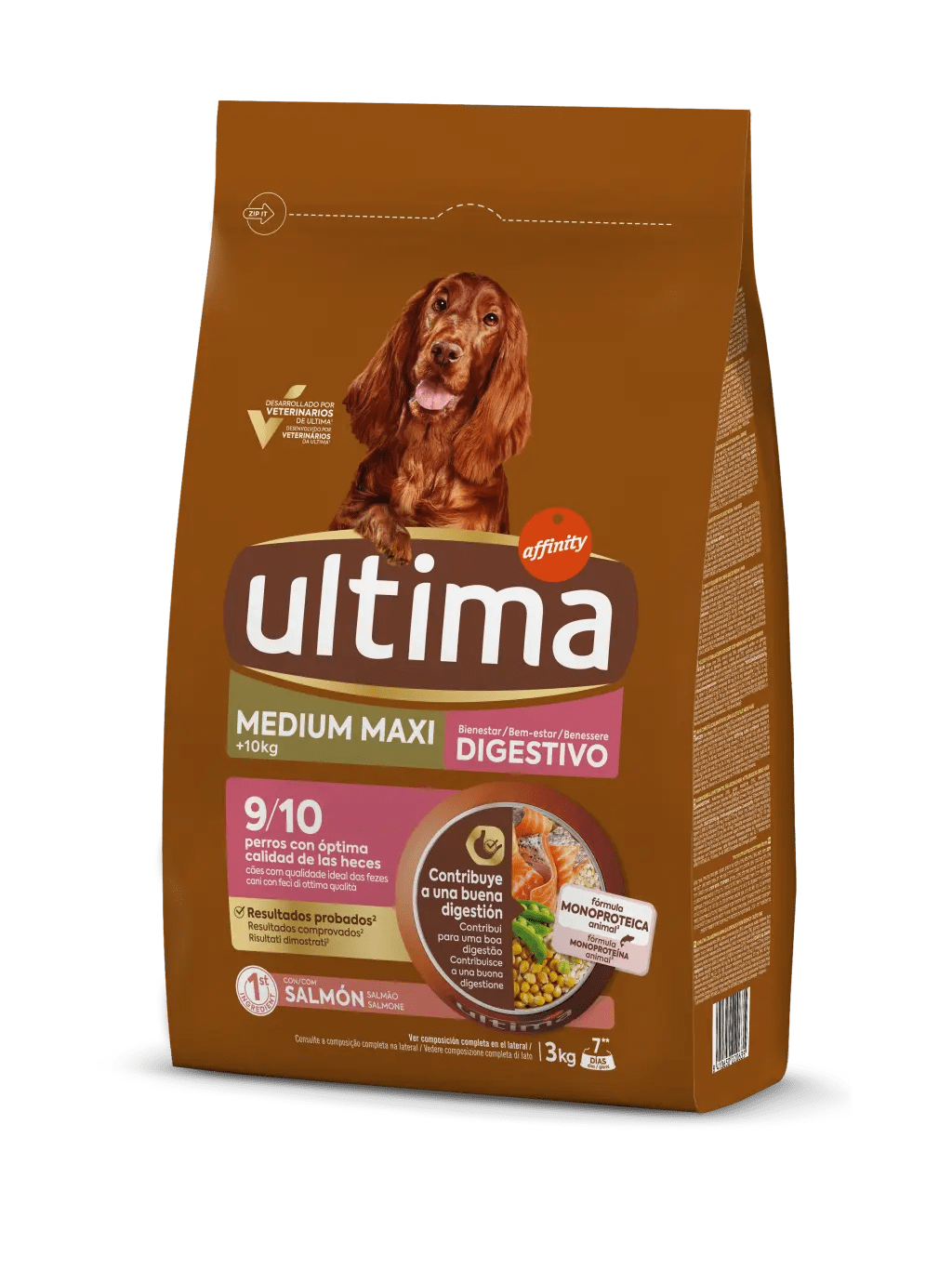 Ultima Medium-Maxi Bienestar Digestivo Salmon - Comida seca para perros