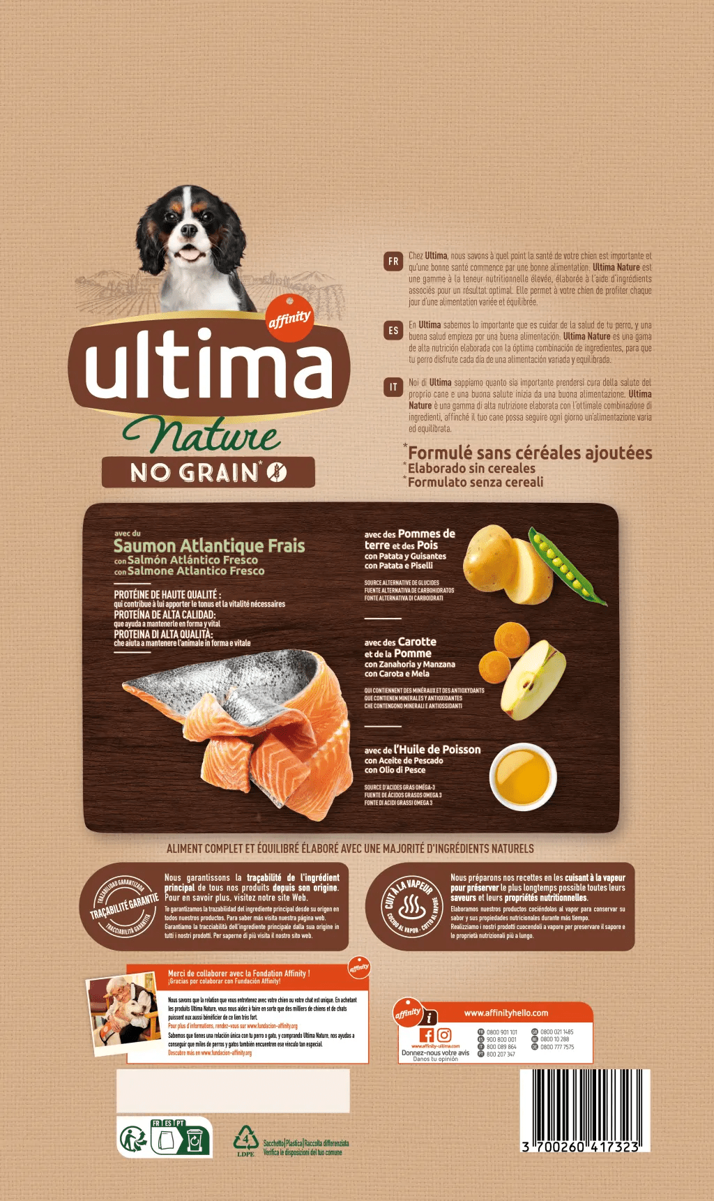 Ultima Nature No Grain Petite Adulte avec du Saumon