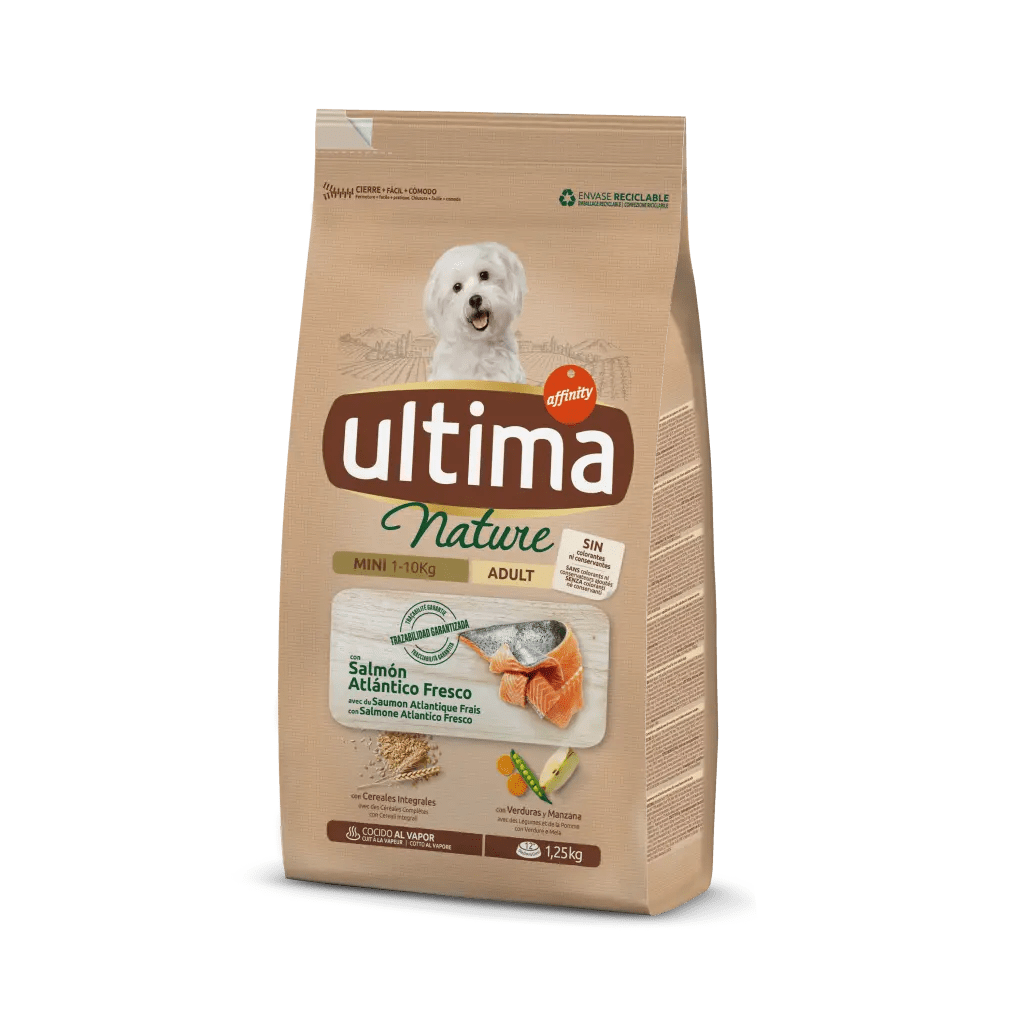 Alimento de salmon para perro mediano ULTIMA Nature, saco 3 kg