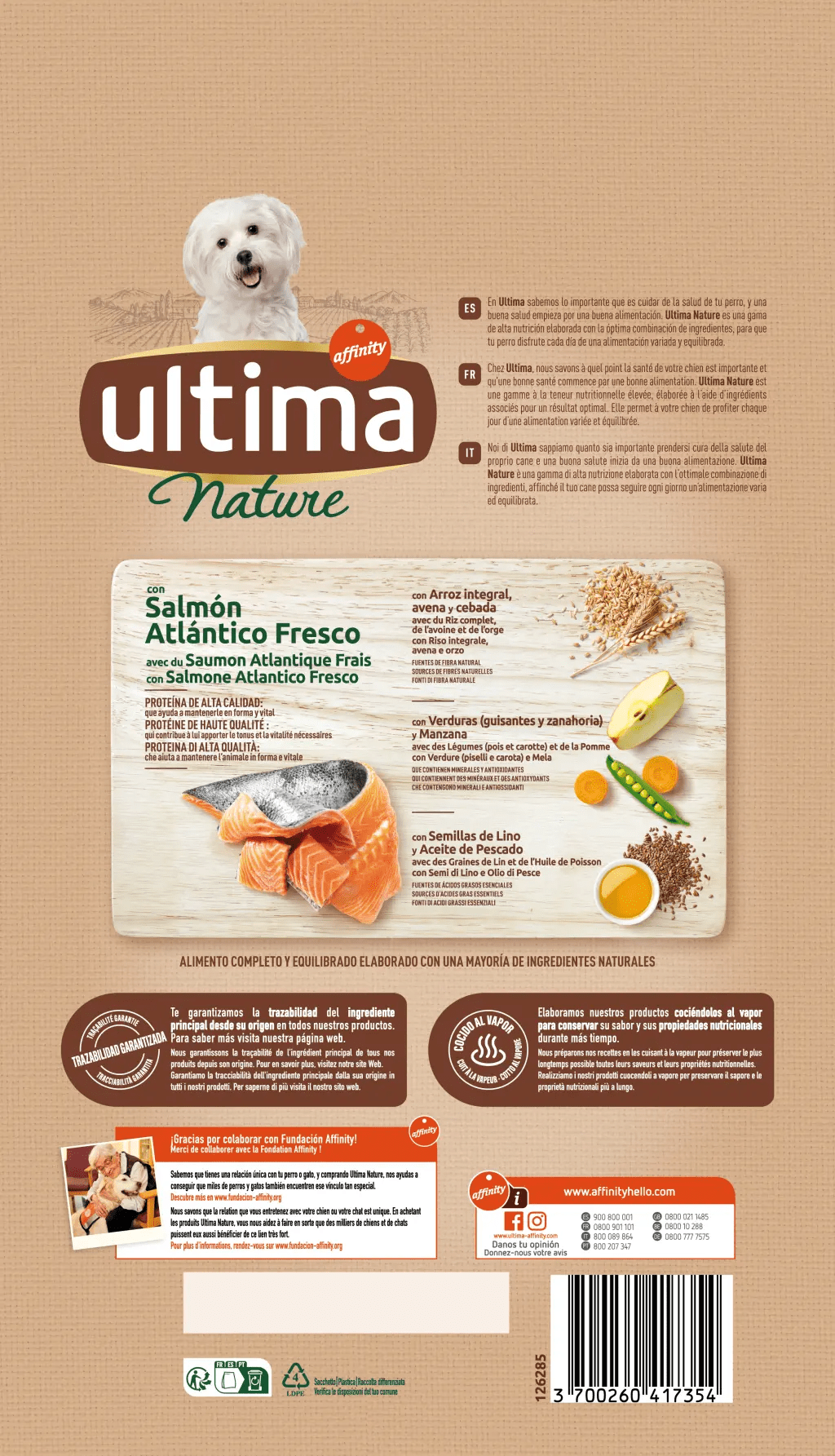 Ultima Nature Pequeño Adulto con Salmon