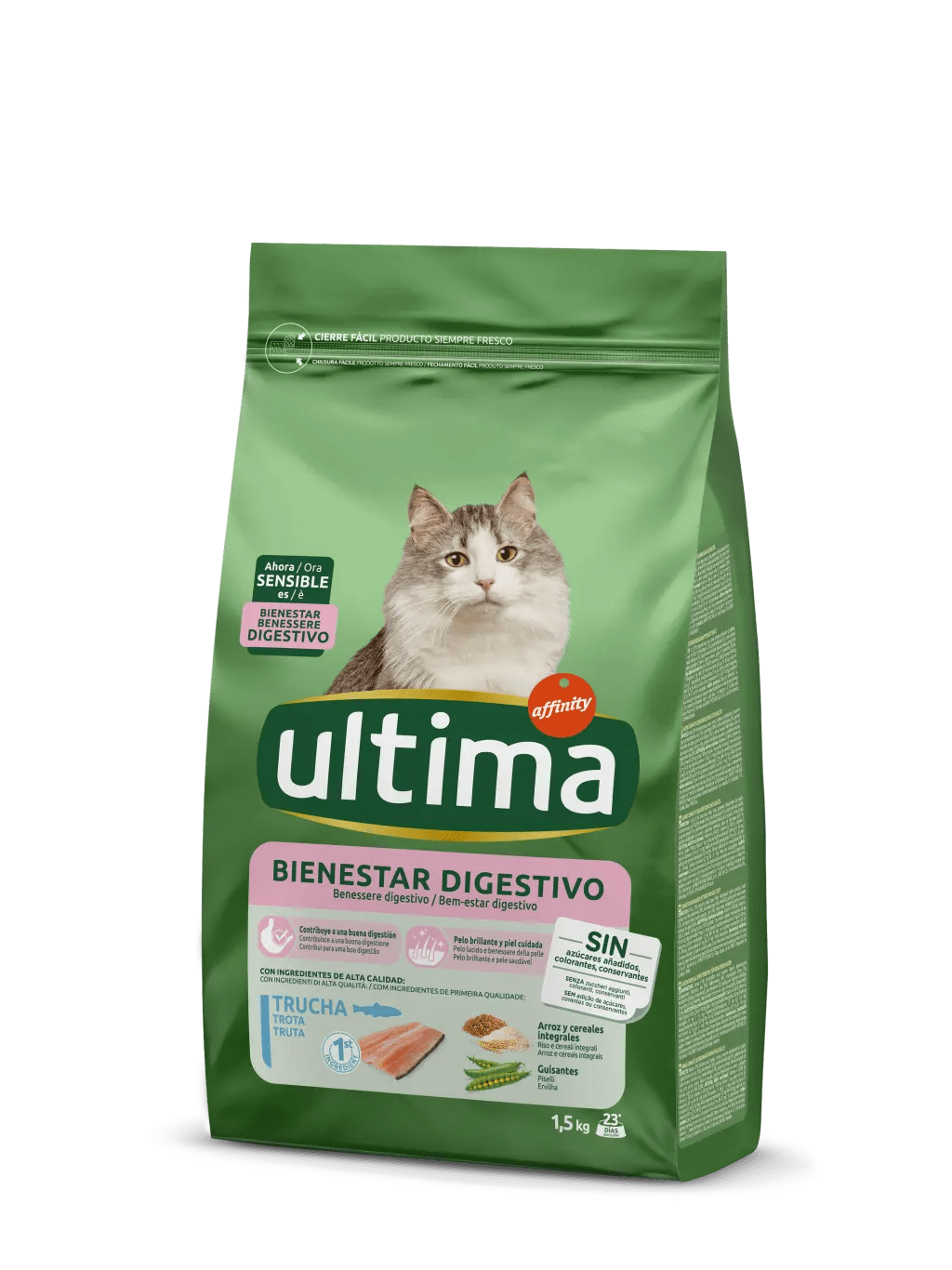 Ultima Digestive Wellbeing Trout Dry food for cats Ultima