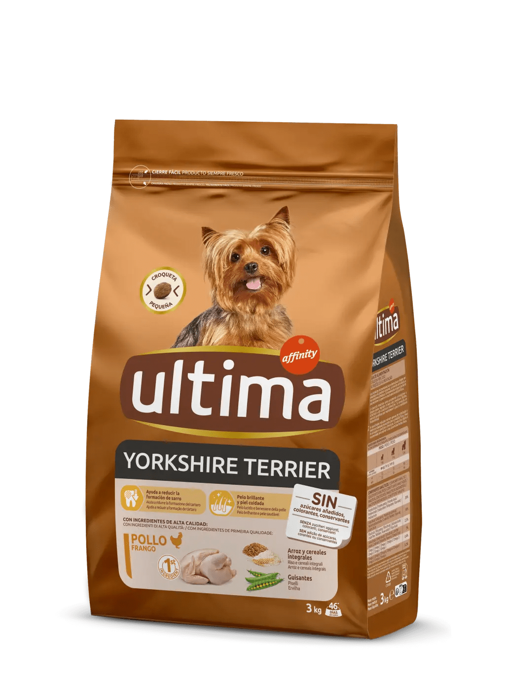 Pienso de pollo para perros cachorros Mini Ultima Dog 800 g.