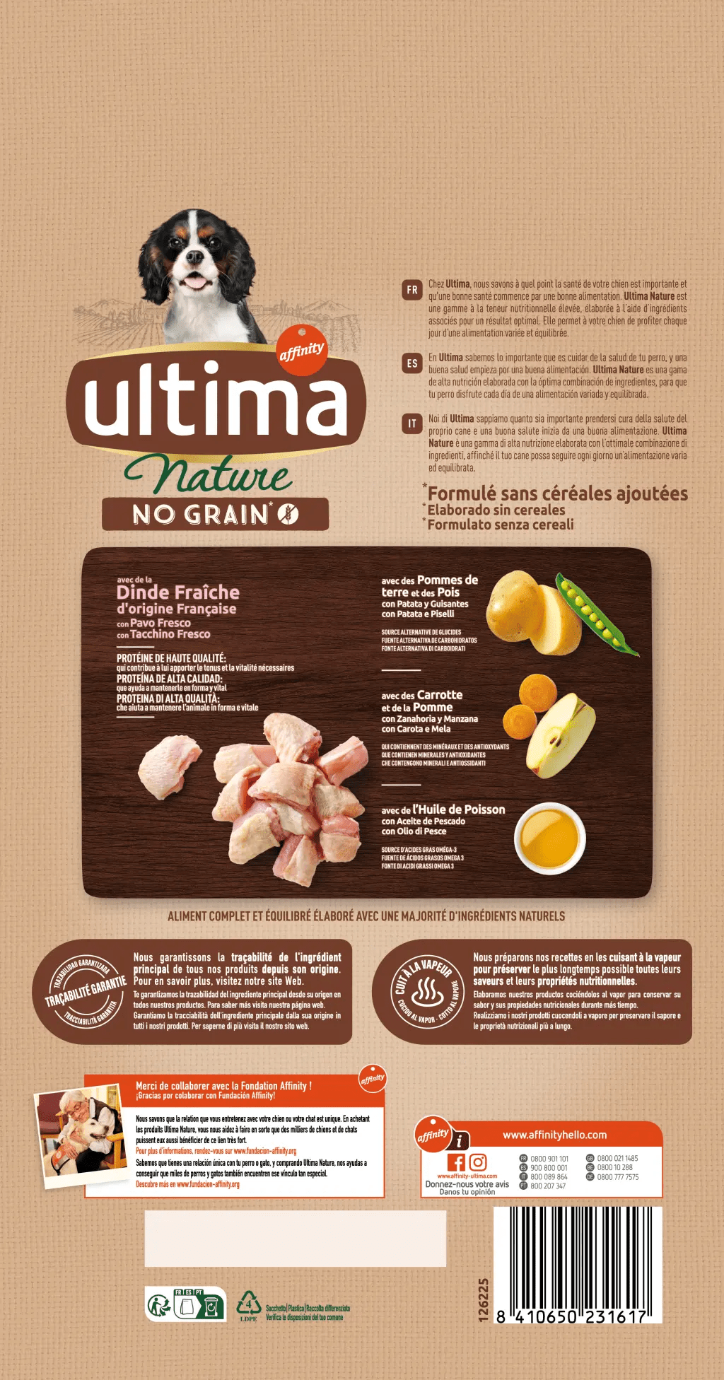 Ultima Nature No Grain Pequeno Adulto com Peru