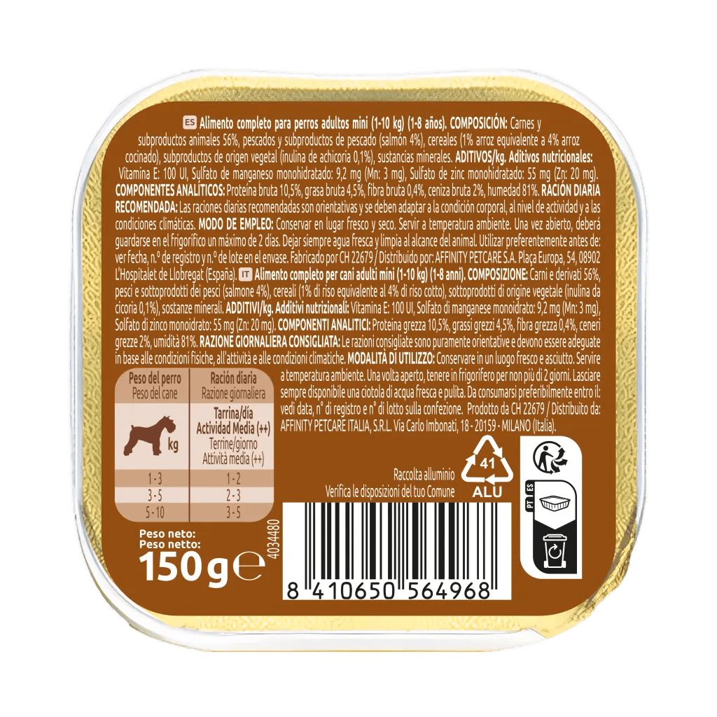 Mini Adult Fit & Delicious Paté Salmón - Barakaldo Vet Shop