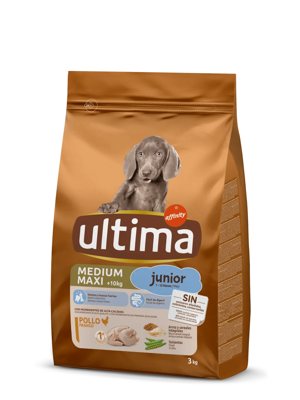 Ultima Medium-Maxi Junior Pollo - Comida seca para perros |