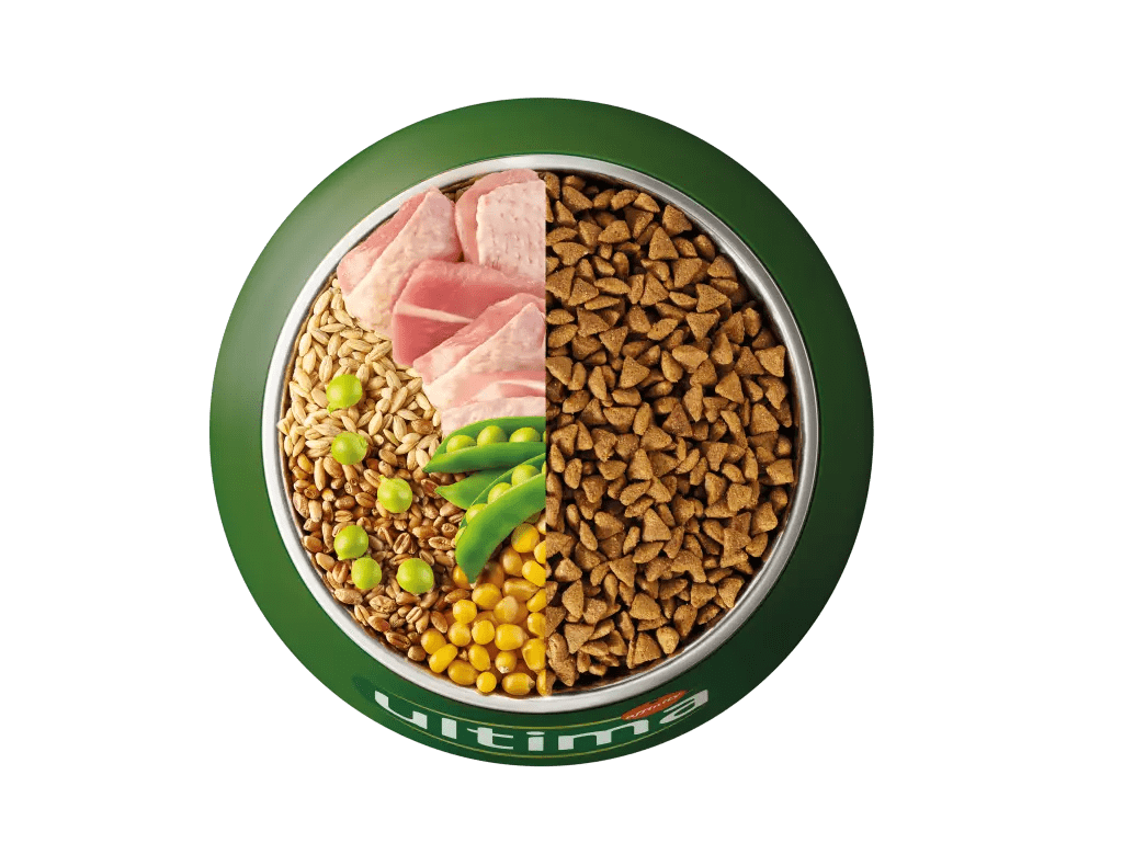 Turkey, barley, wholegrain cereals and peas