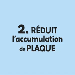 Réduit l’accumulation de plaque